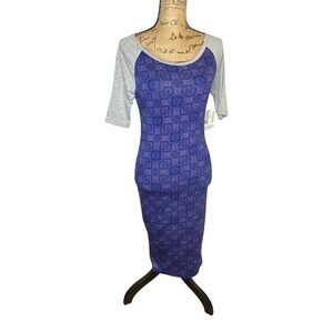 Women's Lularoe Julia Dress Size XXS 2XS Multi color Knee Length Stretch‎ (1010)